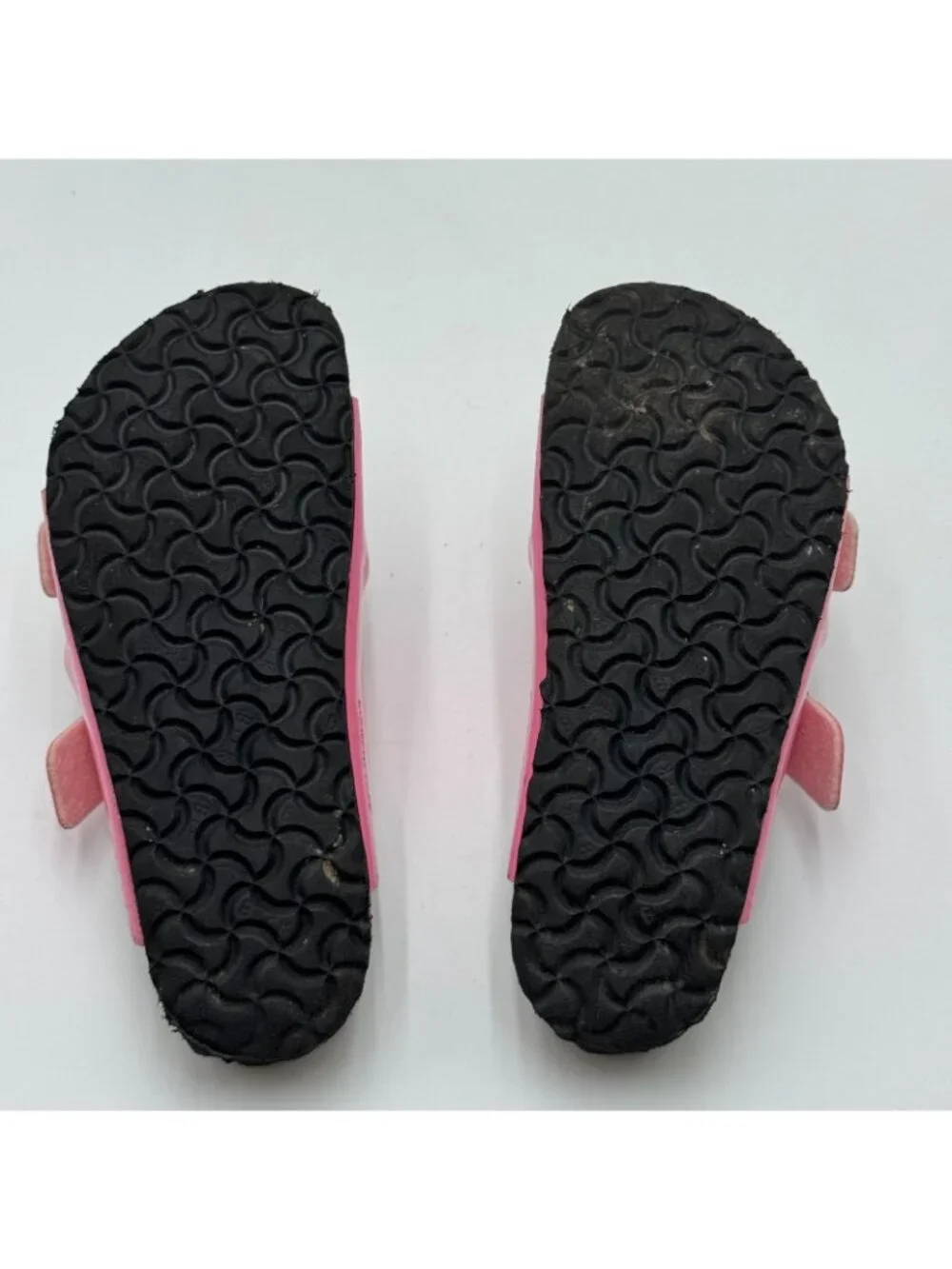 Birkenstock Arizona Slide Sandal Girl 12.5 Pink Patent Leather Flat Double Strap